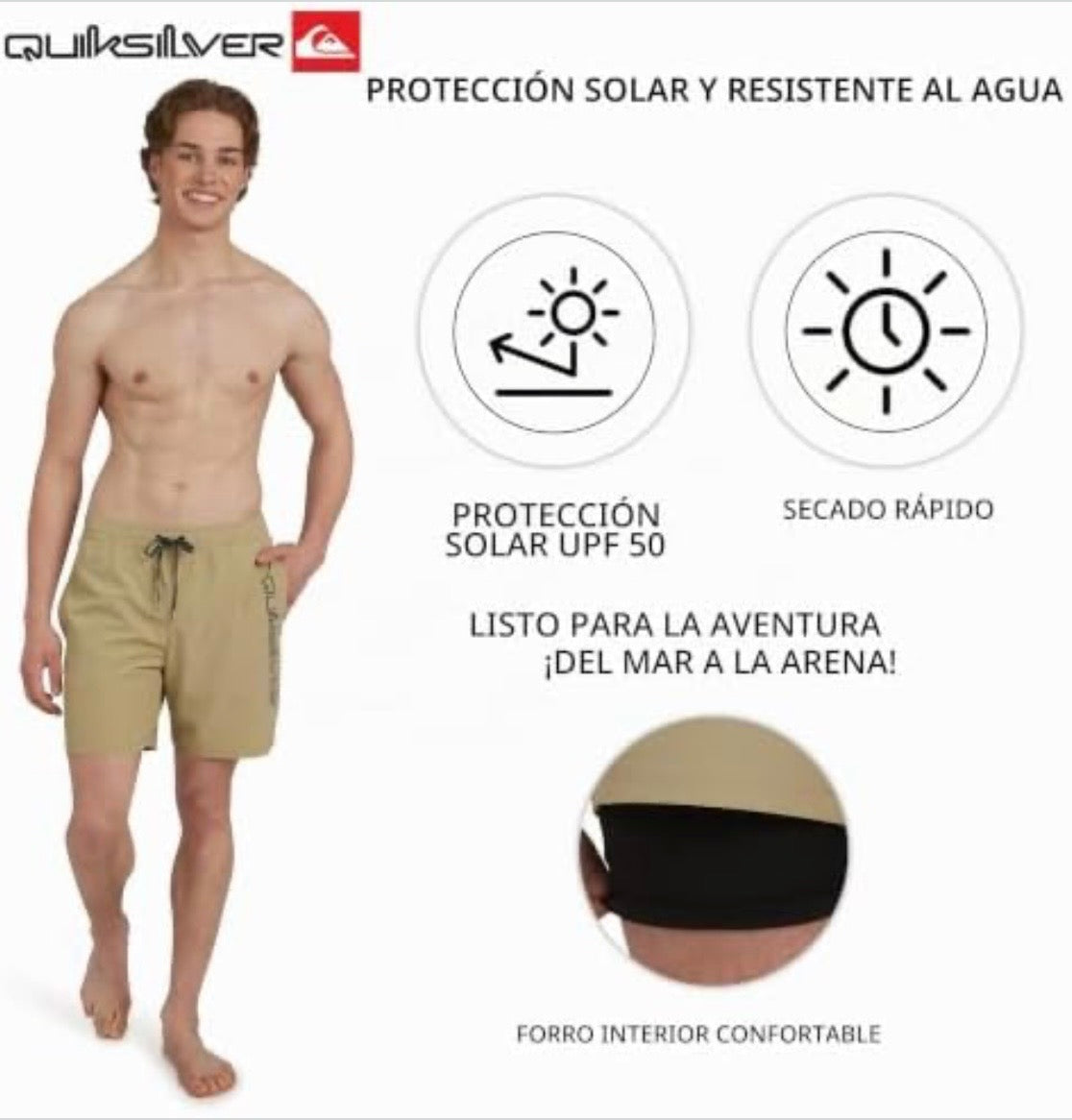 Quiksilver Swimwear Regular Fit Stretchable Mesh Liner Bañador para Hombre Hombre
