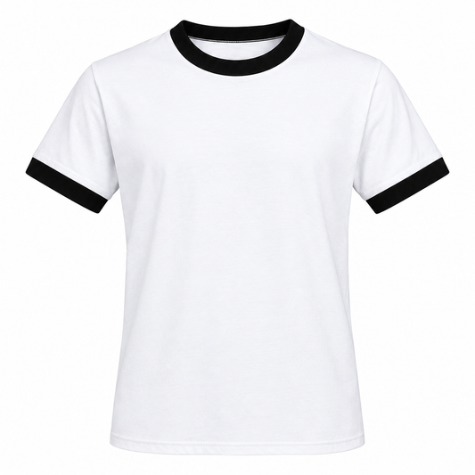 Playera cuello redondo Con azul marino